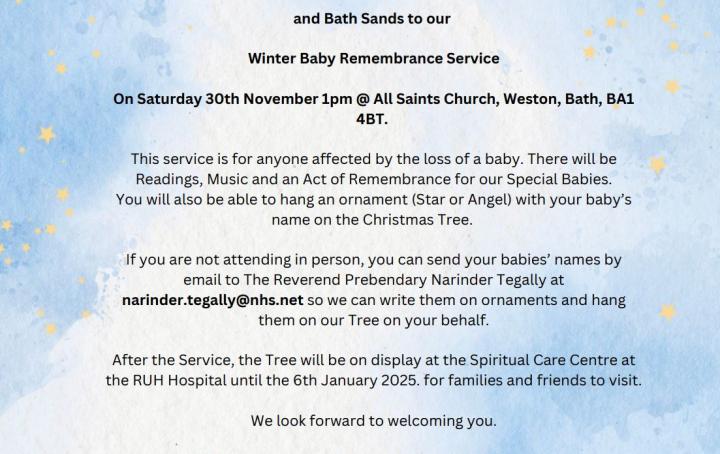 Winter Baby Remembrance Service 2024